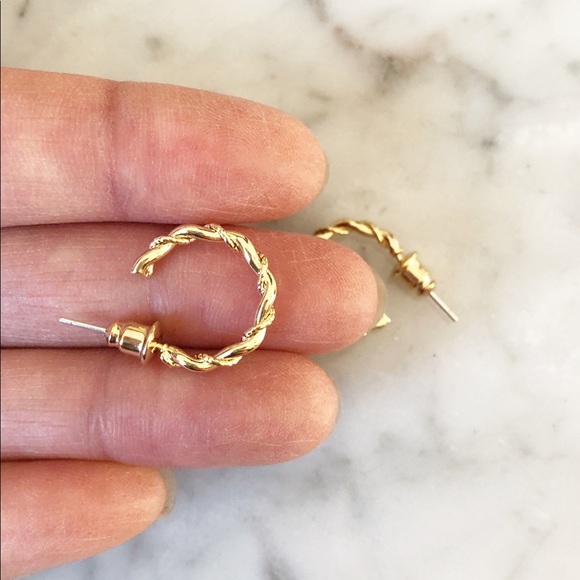 Assorted Mini Gold Hoop Earrings Set - Picture 12 of 13